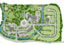render landscape design, site plan, town plan, and plat map